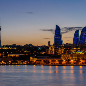 Night view of Baku