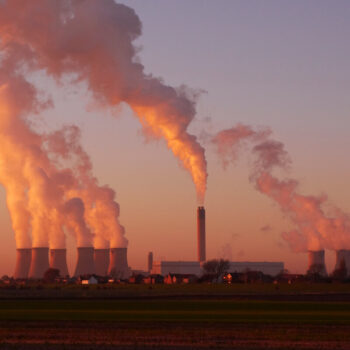 DRAX COAL FIRED POWER STATION AT SUNSET SELBY NORTH YORKSHIRE ENGLAND