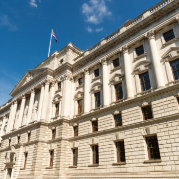 The Treasury building in London