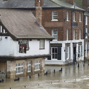 Floods in York, UK, February 2020