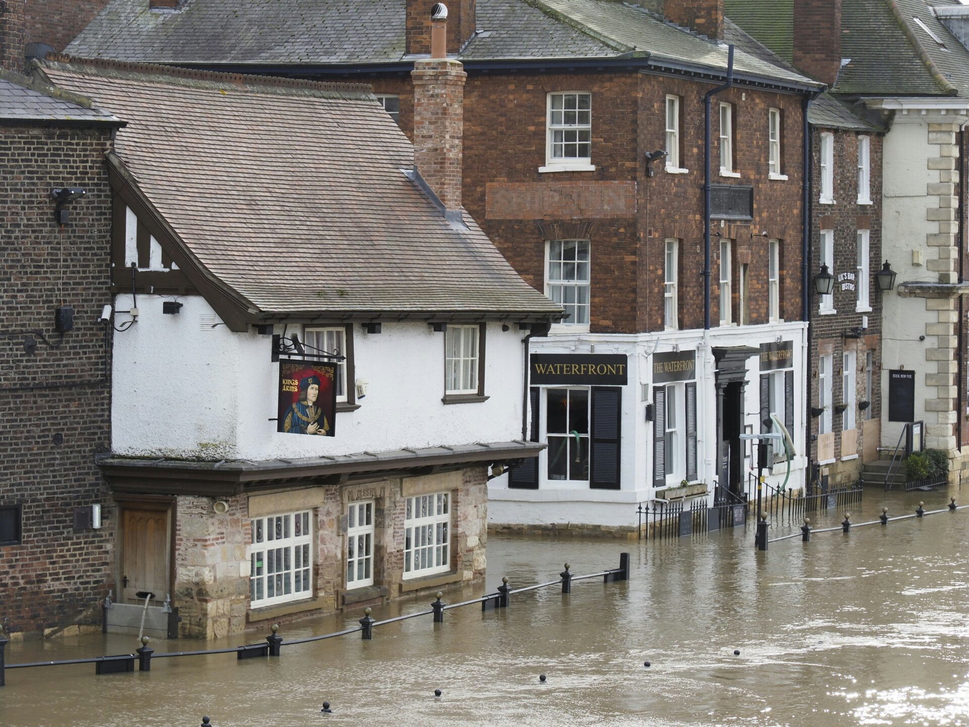 Floods in York, UK, February 2020