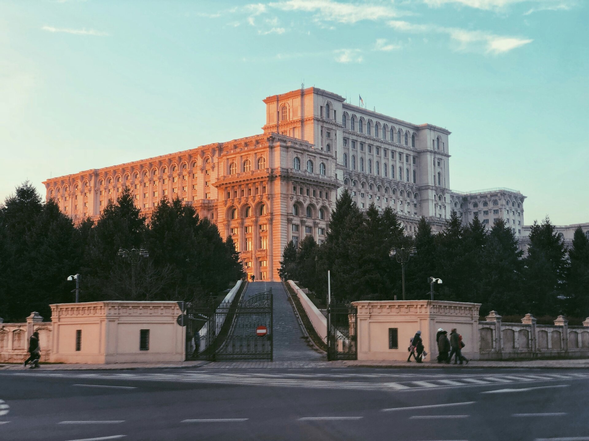 View of Romania's Parliament building