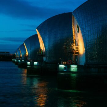 Image shows Thames Barrier, London